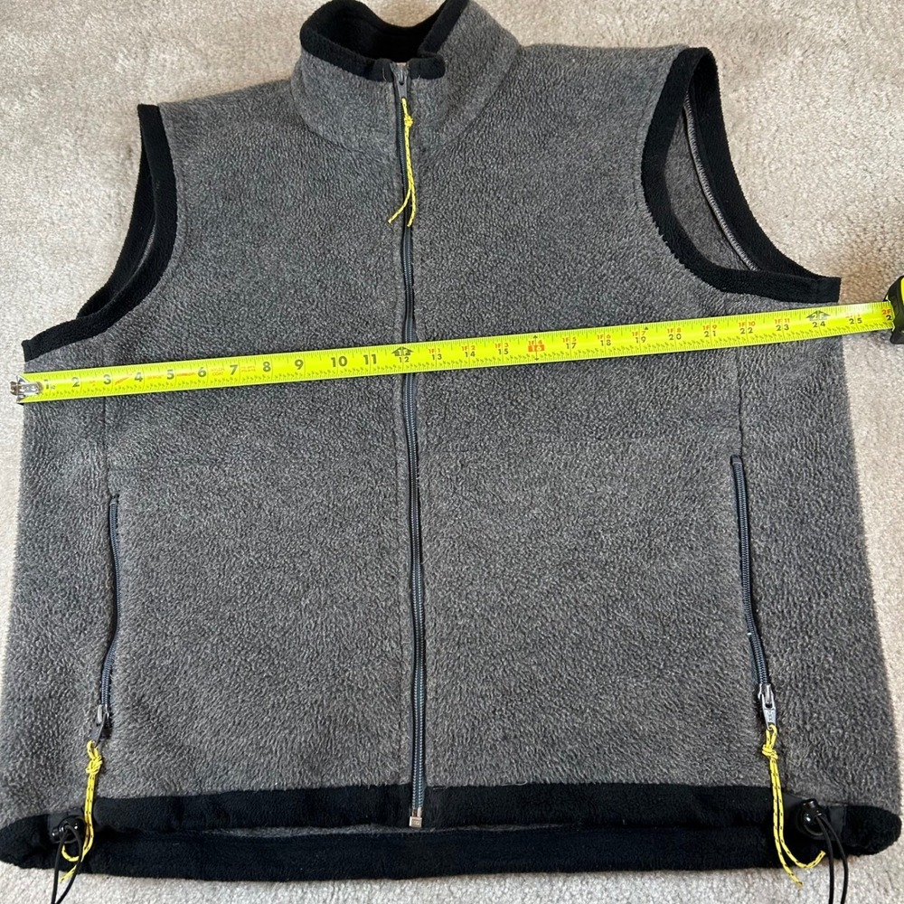 Vintage 90s REI Fleece Vest Men's Large Gray Full Zip Made in USA 38110200 CHA - Picture 10 of 14